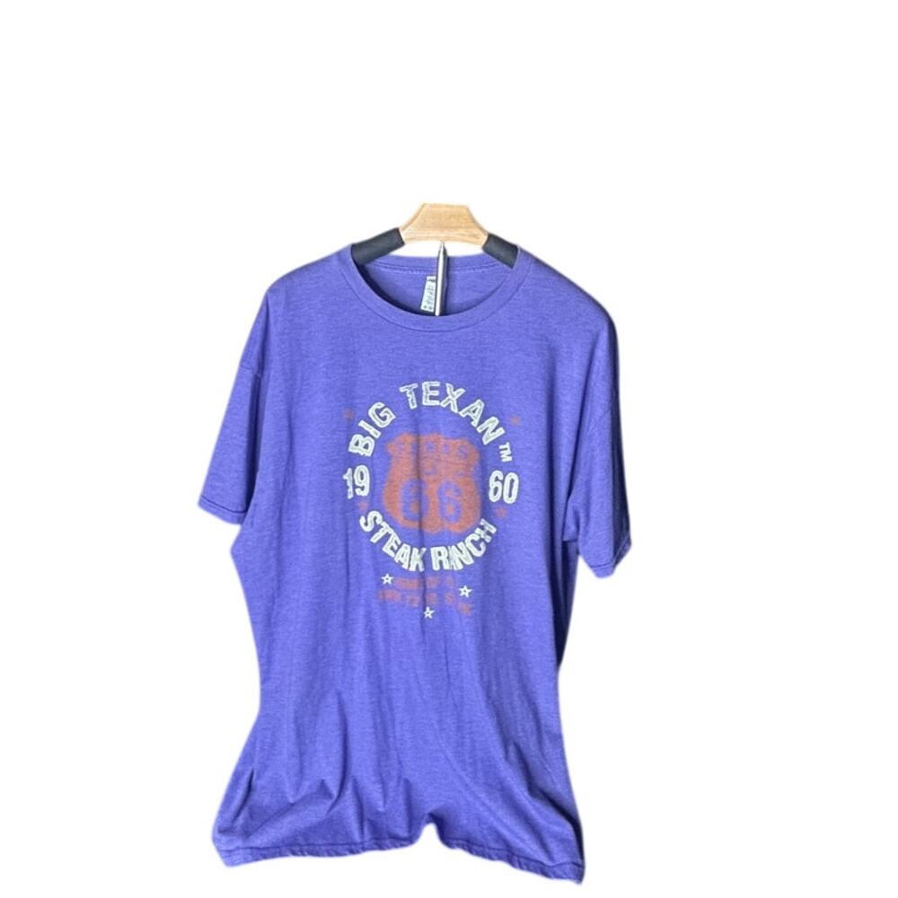 Spectra Purple mens 2xl tshirt Big Texan Steak Ranch home of the free 72 oz